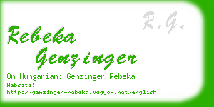 rebeka genzinger business card